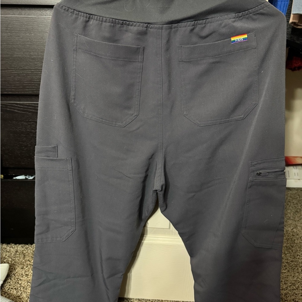 Figs Gray Joggers with Elastic Waistband missing PRIDE edition